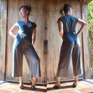 Uniqlo Faux Wrap Wide-Leg Jumpsuit - XS